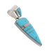 Genuine Sterling Silver Turquoise Inlay Pendant AX96467